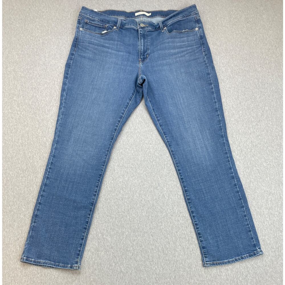 Levis Jeans Women 18M (34 x 30)‎ Blue Cotton Blend Stretch Classic Straight